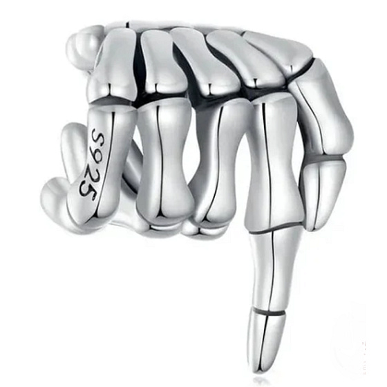 Charm Ruka kostlivce, korálek na náramek Halloween