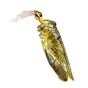 „Citrín cikáda – ručně vyřezávaný přívěsek z přírodního kamene, 53 x 18 x 13 mm, kámen hojnosti a úspěchu
