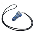 Sodalit Penis amulet pro plodnost, přívěsek přírodní kámen ručně broušený 3 cm, kámen komunikace