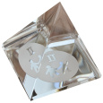 Křišťálové sklo Pyramida čirá s měsíčním znamením Blíženci
