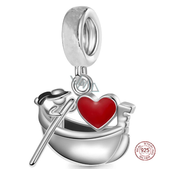 Charm Sterlingové stříbro 925 Láska k Benátkám, gondola a gondoliér, přívěsek na náramek cestování