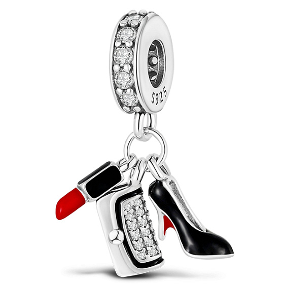 přívěsek Jízdní kolo se zirkony ze stříbra 925