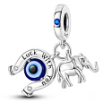 Charm Podkova, modré oko, slon, přívěsek na náramek štěstí