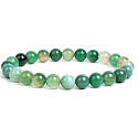 Achát zelený krajkový náramek elastický přírodní kámen, kulička 6 mm / 16 - 17 cm, symbolizuje element země