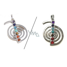 7 čaker přívěsek spirála energetický, cca 48 x 32 mm, symbol rovnováhy přírodní korálky 7 čaker přívěsek spirála energetický, cca 48 x 32 mm, symbol rovnováhy přírodní korálky