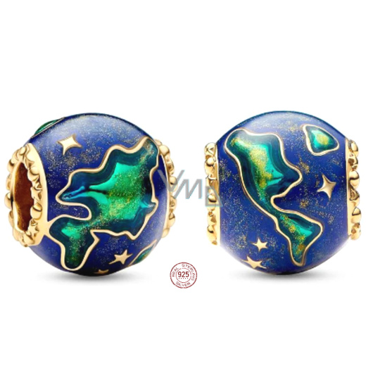 Charm Sterlingové stříbro 925 Planeta Země, přívěsek na náramek vesmír Charm Sterlingové stříbro 925 Planeta Země, přívěsek na náramek vesmír