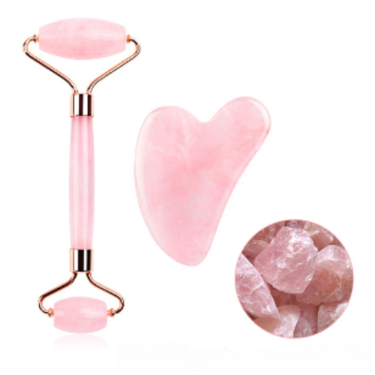 Růženin Gua Sha 5 x 8 cm + váleček masážní 14 x 5,5 cm redukuje vrásky, otoky, zlepšuje pružnost pokožky, sada bez obalu, kámen lásky Růženin Gua Sha 5 x 8 cm + váleček masážní 14 x 5,5 cm redukuje vrásky, otoky, zlepšuje pružnost pokožky, sada bez obalu, kámen lásky