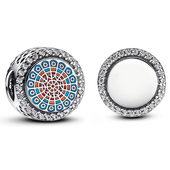 Charm Francie, Paříž Cathedral Rosette - ryté kouzlo , korálek na náramek cestování