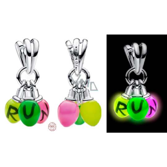 Charm Sterlingové stříbro 925 Stranger Things Žárovky zářící ve tmě - Upside Down, luminozní přívěsek na náramek film Charm Sterlingové stříbro 925 Stranger Things Žárovky zářící ve tmě - Upside Down, luminozní přívěsek na náramek film