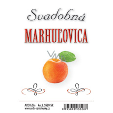 Arch Samolepka Svadobná marhuľovica velká etiketa 9,5 x 6 cm SK Arch Samolepka Svadobná marhuľovica velká etiketa 9,5 x 6 cm SK