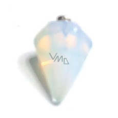 Opalit Siderické kyvadlo syntetický kámen 2,2 cm, kámen přání a naděje