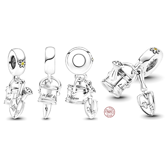 Charm Konvička a lopatka 2v1, přívěsek na náramek zájmy