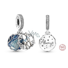 Charm Sterlingové stříbro 925 Harry Potter - Snapeův patron v podobě laně, 2v1 přívěsek na náramek, film