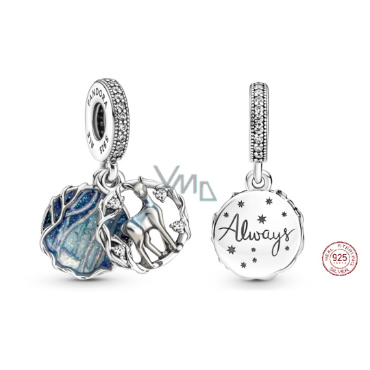 Charm Sterlingové stříbro 925 Harry Potter - Snapeův patron v podobě laně, 2v1 přívěsek na náramek, film Charm Sterlingové stříbro 925 Harry Potter - Snapeův patron v podobě laně, 2v1 přívěsek na náramek, film