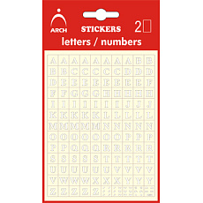 Arch Samolepicí písmena A-Z Bílá + bonus, výška 5 mm 2 archy 17 x 10 cm