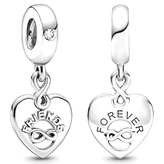 Charm Navždy přátelé, přívěsek na náramek nekonečno, přátelství