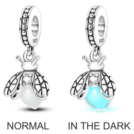 Charm Světluška zářící ve tmě luminozní přívěsek na náramek symbol