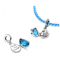 Charm Love the Ocean – kapka moře, svoboda a ochrana, přívěsek na náramek moře