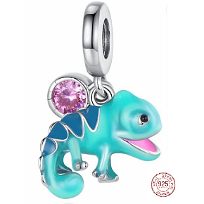 Charm Chameleon, se zirkonem 2v1, mění barvu na teplo přívěsek na náramek zvíře