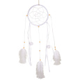 Lapač snů s peříčky bílý 45 cm