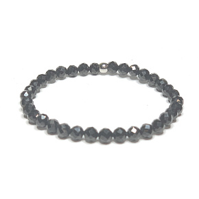 Spinel fazet náramek elastický přírodní kámen, kulička 5 mm / 16 - 17 cm Spinel fazet náramek elastický přírodní kámen, kulička 5 mm / 16 - 17 cm