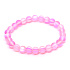 Opalit růžový matný náramek elastický, syntetický kámen kulička 6 mm / 16 cm, pro děti, kámen přání a naděje