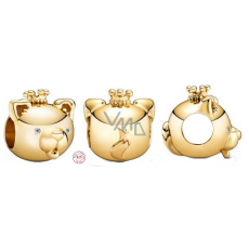 Charm Sterlingové stříbro 925 Pes je jedenácté zvíře ve 12letém cyklu čínského znamení zvěrokruhu, korálek na náramek