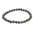 Obsidian zlatý náramek fazet elastický přírodní kámen, kulička 6 mm / 16 - 17cm, kámen záchrany