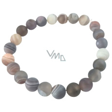 Achát Botswana šedý matný náramek elastický přírodní kámen, kulička 8 mm / 16 - 17 cm, přináší do života úspěch Achát Botswana šedý matný náramek elastický přírodní kámen, kulička 8 mm / 16 - 17 cm, přináší do života úspěch