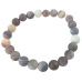 Achát Botswana šedý matný náramek elastický přírodní kámen, kulička 8 mm / 16 - 17 cm, přináší do života úspěch
