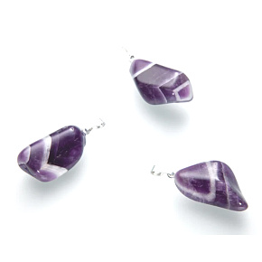 Ametyst Malawi Troml přívěsek přírodní kámen, M cca 3 cm, 1 kus, kámen králů a biskupů