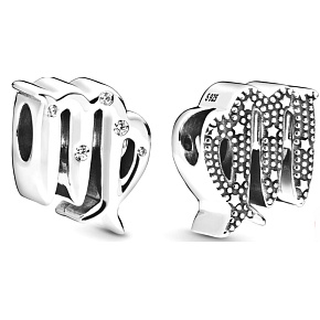 Charm Znamení zvěrokruhu Třpytivá Panna, korálek na náramek