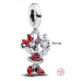 Charm Sterlingové stříbro 925 Disney Minnie Mouse se zirkonem a mašlí, přívěsek na náramek film