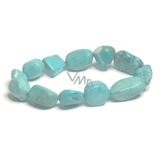 Tyrkenit Troml náramek elastický přírodní kámen vyrobený z lesklých a zaoblených kamenů 8 x 12 mm / 16 - 17 cm, kámen mladých lidí, hledá životní cíl