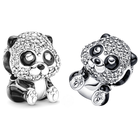 Charm Rozkošná panda medvídek, korálek na náramek zvíře
