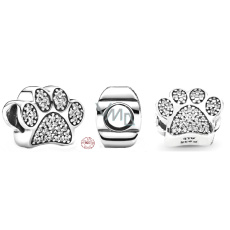 Charm Sterlingové stříbro 925 Otisk tlapky, korálek na náramek mazlíček