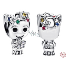 Charm Sterlingové stříbro 925 Marvel Star Wars Groot, korálek na náramek film