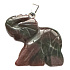 Heliotrop Bloodstone Slon přívěsek přírodní kámen, ručně broušená figurka 32 x 45 mm, vynikající čistič krve