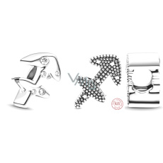 Charm Sterlingové stříbro 925 znamení zvěrokruhu Třpytivý Střelec, korálek na náramek