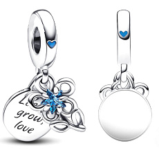 Charm Kvetoucí květina 2v1, přívěsek na náramek rodina