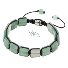 Aventurin zelený náramek pletený přírodní kámen, rozměr 10 x 10 x 5 mm / 18,5 cm, posuvné zapínání, kámen štěstí Aventurin zelený náramek pletený přírodní kámen, rozměr 10 x 10 x 5 mm / 18,5 cm, posuvné zapínání, kámen štěstí