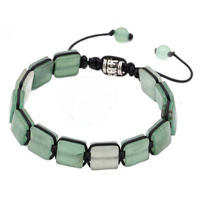 Aventurin zelený náramek pletený přírodní kámen, rozměr 10 x 10 x 5 mm / 18,5 cm, posuvné zapínání, kámen štěstí Aventurin zelený náramek pletený přírodní kámen, rozměr 10 x 10 x 5 mm / 18,5 cm, posuvné zapínání, kámen štěstí
