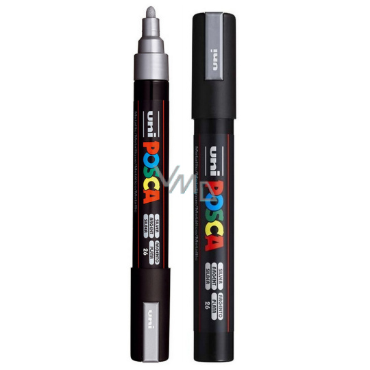 Posca Univerzální akrylátový popisovač 1,8 - 2,5 mm Stříbrná PC-5M