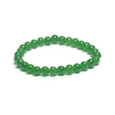 Nefrit Tchajwan náramek elastický přírodní kámen, kulička 6 mm / 16 -17 cm, kámen klidu
