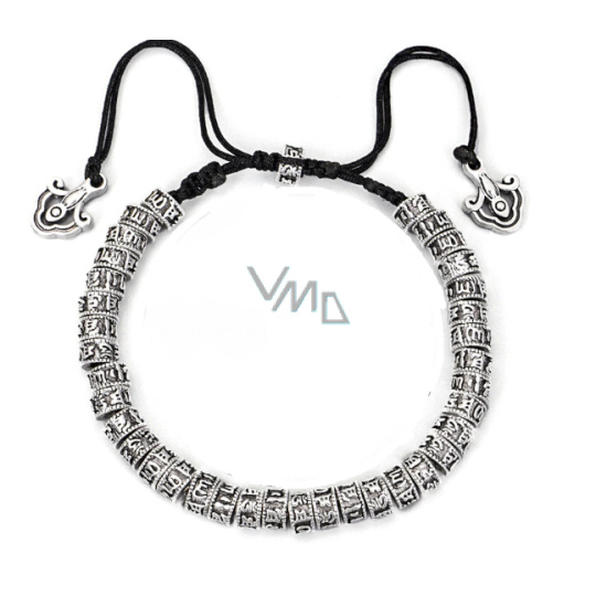 Tibetský buddhismus, Šest slov, Mantra náramek ručně vyrobený provazový uzel, 16 - 28 cm Tibetský buddhismus, Šest slov, Mantra náramek ručně vyrobený provazový uzel, 16 - 28 cm