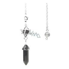 Goldstone modrý Avanturin Merkaba kyvadlo, přívěsek přírodní kámen 71 x 8 x 8 mm, kámen ambicí