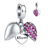 Charm Srdce otvíratelné Mami miluji tě, přívěsek na náramek rodina
