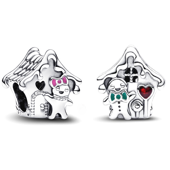 Charm Perníková chaloupka - sladký domov, korálek na náramek vánoce