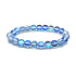 Opalit modrý matný náramek elastický, syntetický kámen kulička 8 mm / 16 - 17 cm, kámen přání a naděje
