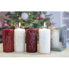 Lima Anděl svíčka bílá mat válec 70 x 150 mm